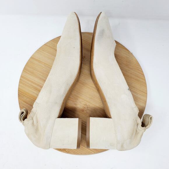 Everlane The Day Heel Shoes Womens‎ 6.5 Suede Leather Block Pump Italy - Picture 9 of 14
